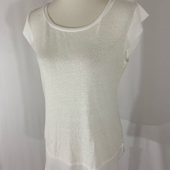 Merona White Cap Sleeve Top - Picture 2 of 7